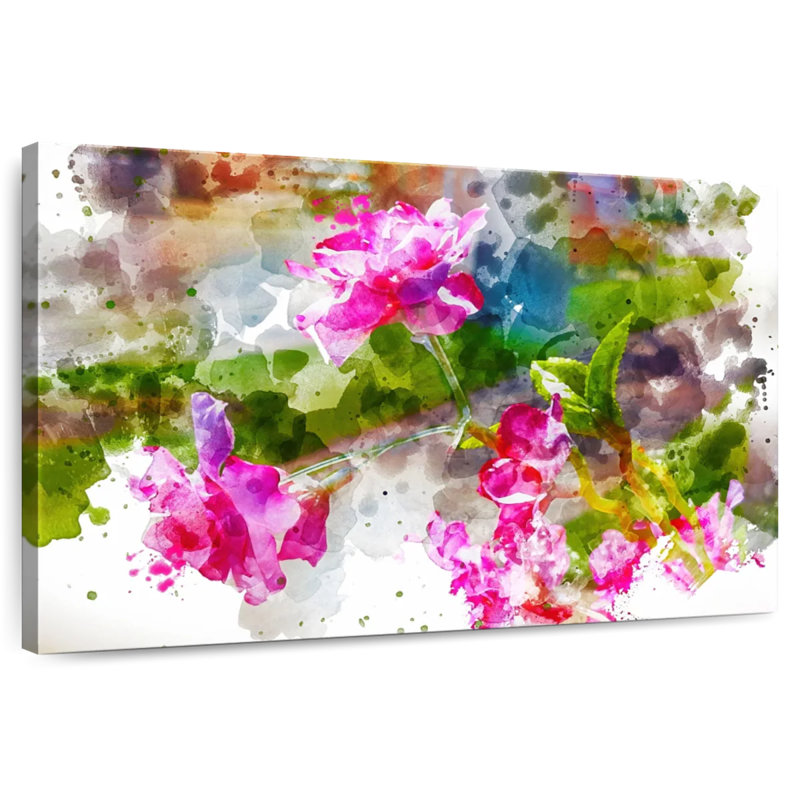 Avery Periwinkle Floral, 24" H x 36" W