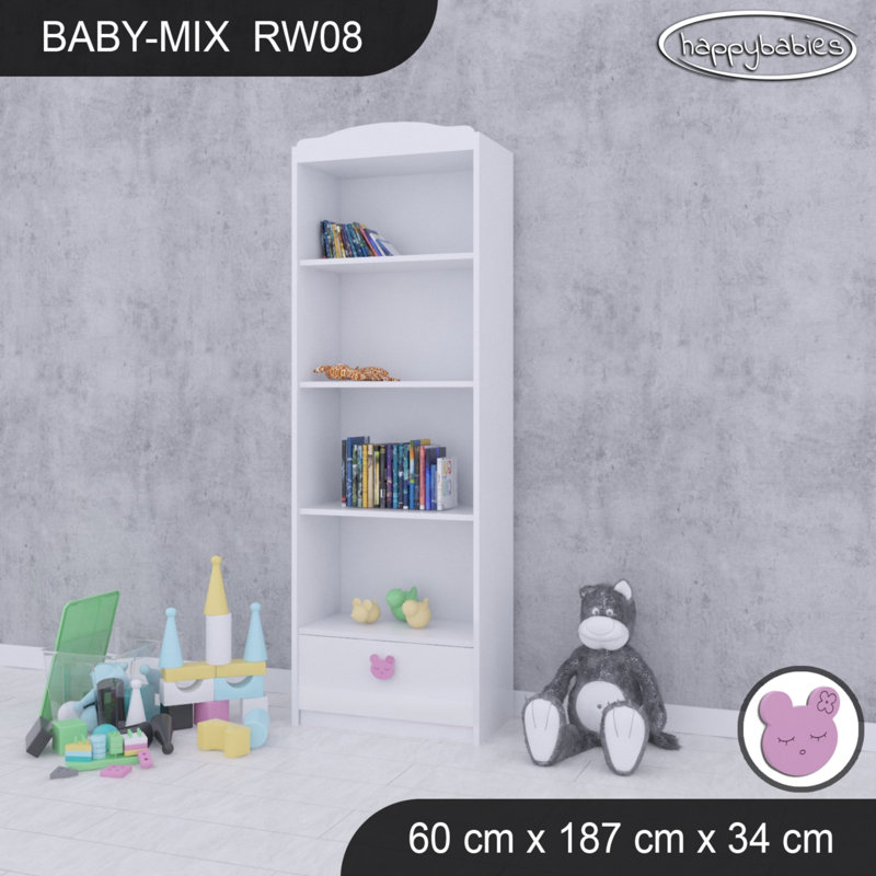 Baby Mix 187cm H Kids Cube, White/Blue, 187cm H x 60cm W x 34cm D