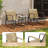 3-Piece Outdoor Rocking Patio Set with Solid Wood Armrests & Coffee Table-694425109