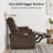Zero Wall Power Loveseat Recliner, Reclining Loveseat Sofa with Adjustable Headrest-394667834