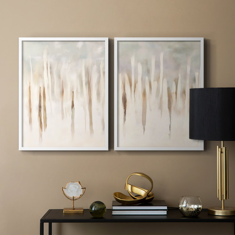 ABSTRACT Series DCCCXXII-Premium Framed Print -Ready to Hang - No Nails Required - No Nails Required, 21" H x 34" W, White