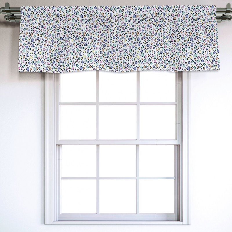 Sateen Abstract Ruffled Window Valance