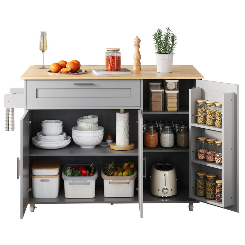 Buell Kitchen Cart, in Grey
