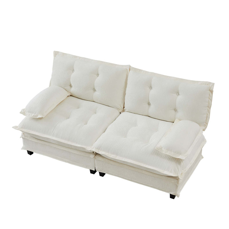 Modular Cloud Couch with Breathable Chenille Fabric