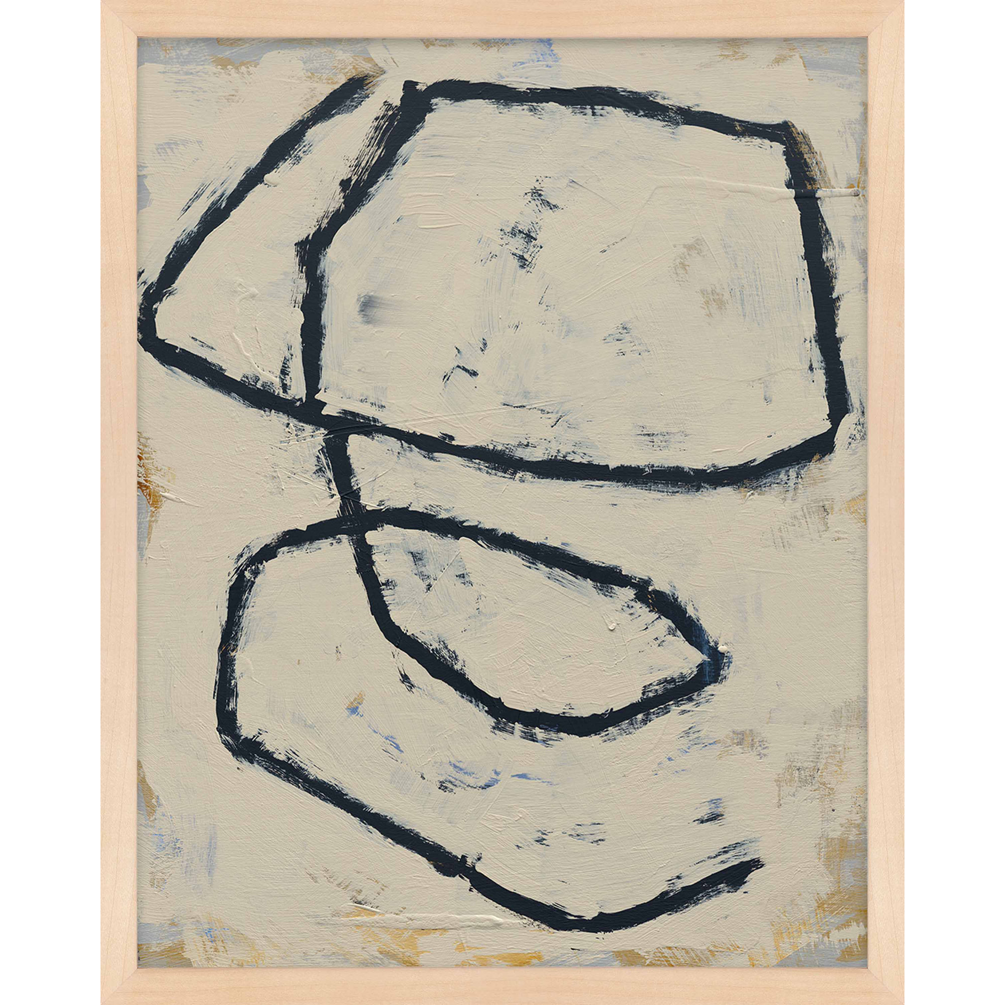 Twisted 4 by Jacques Pilon, 20" H x 16" W x 1.25" D, Maple Framed Paper