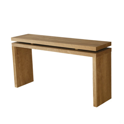 60" Farmhouse Console Table - Wooden Entryway Table