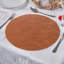 Niwako Faux Leather Soilid Colour Round Placemat