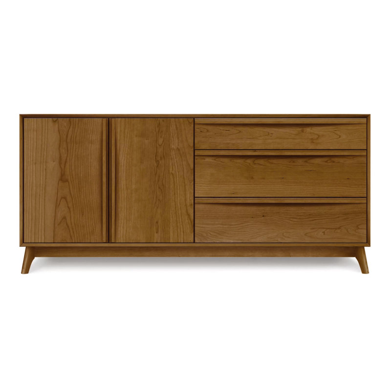 Catalina 66.13'' Solid Wood Sideboard, Saddle Cherry