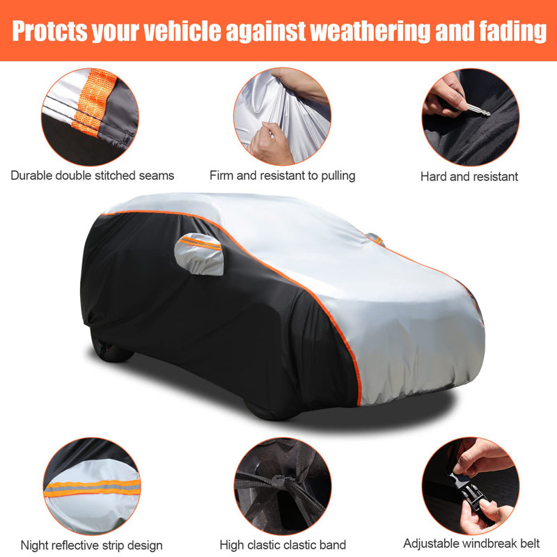 Elastic Automobile Cover, 72.7" H x 191" W x 78.8" D