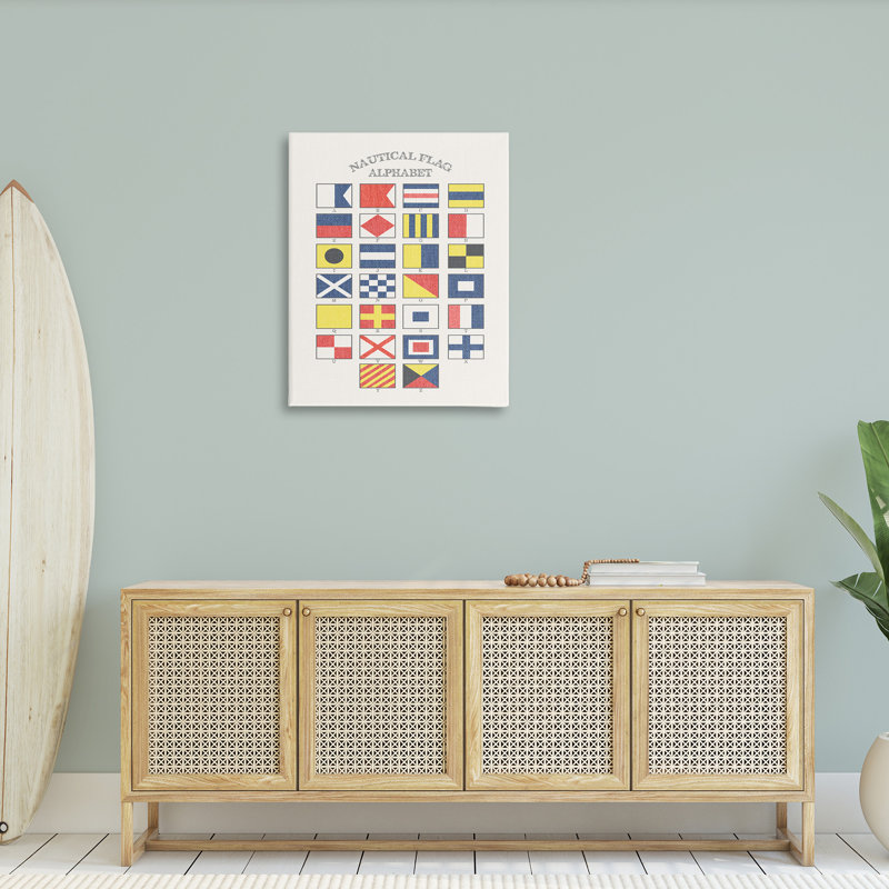 «Nautical Flag Alphabet» par Amalie, impression, H 40 po x l 30 po