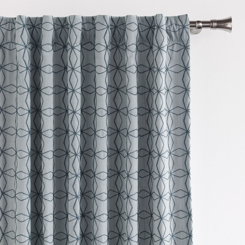 Rideau simple obscurcissant avec passe-tringle Ingram, L 48 po x L 96 po, Gris