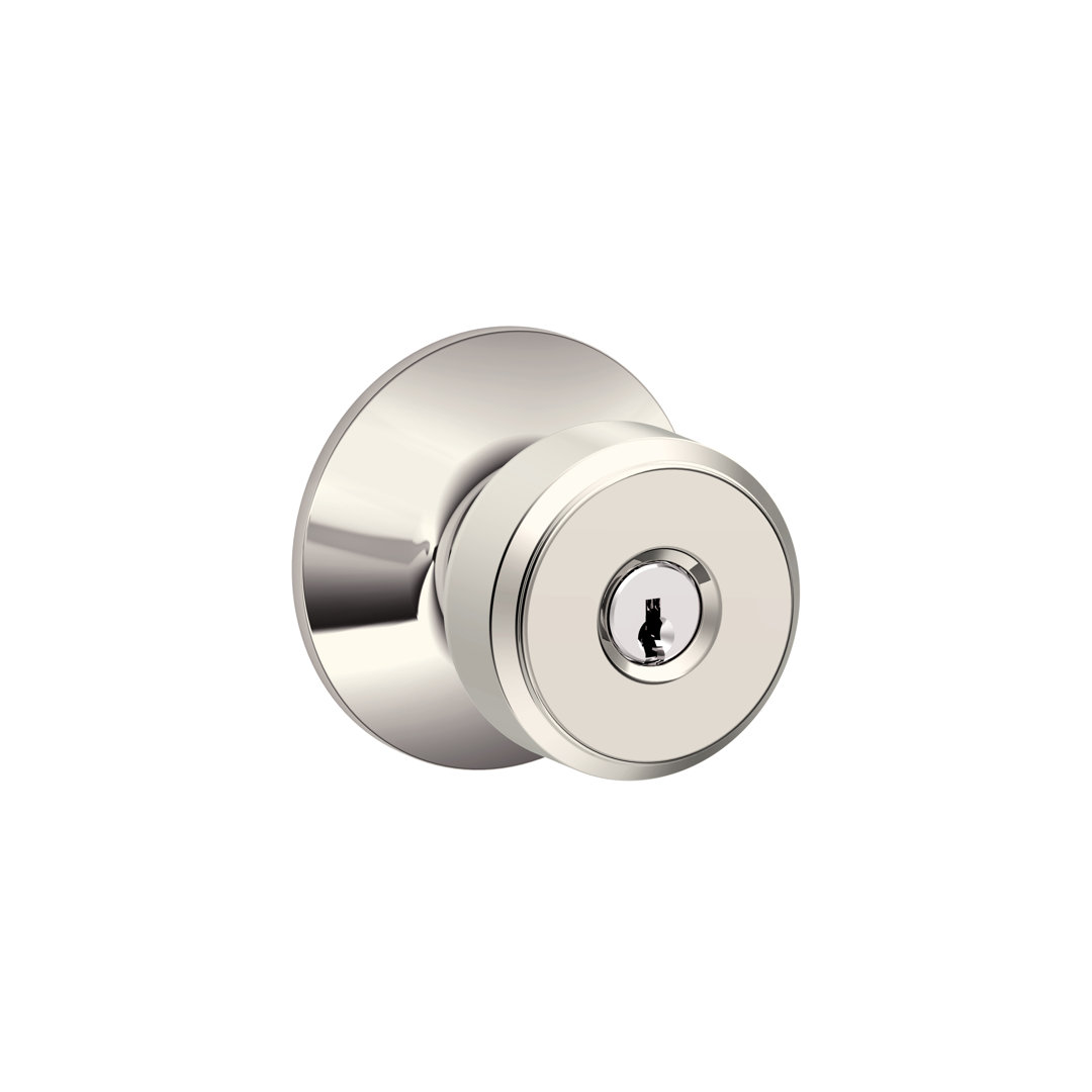 Bowery Keyed Entry Knob Schlage Finish: Bright Nickel