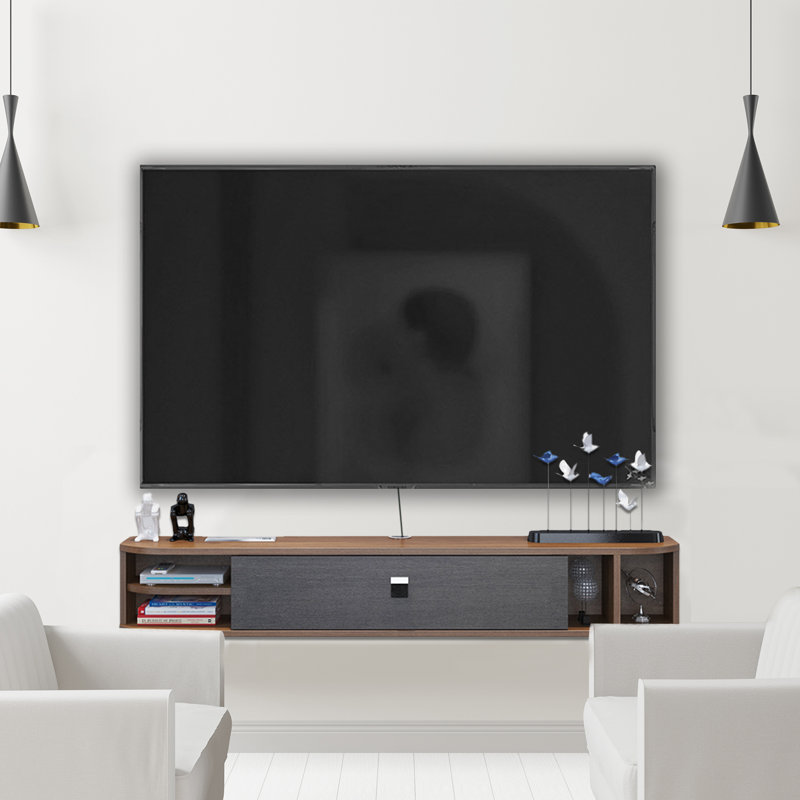Illiyana Floating TV Stand for TVs, Walnut, 47.24'' W X 9.29'' D X 8.94'' H