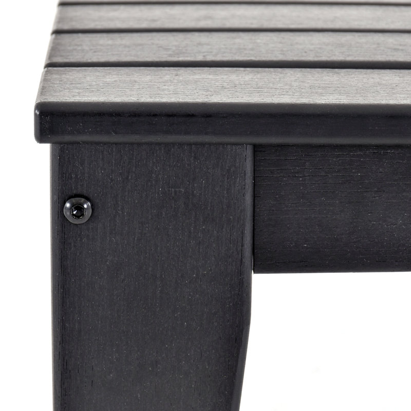 17'' in. W 17'' in. D  Outdoor Side Table, Black