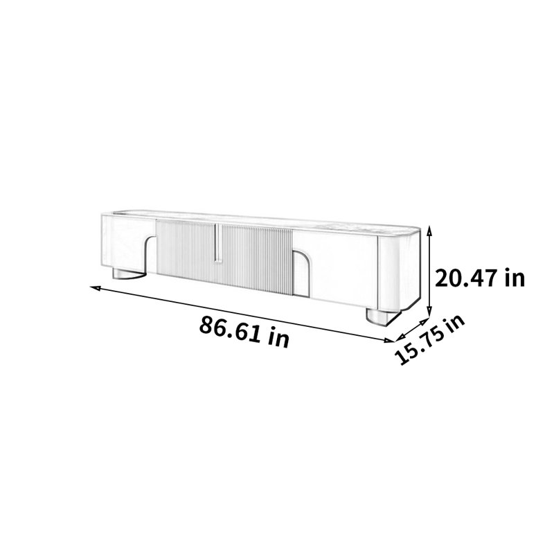 Meuble télé Modern Luxury, 86.61"