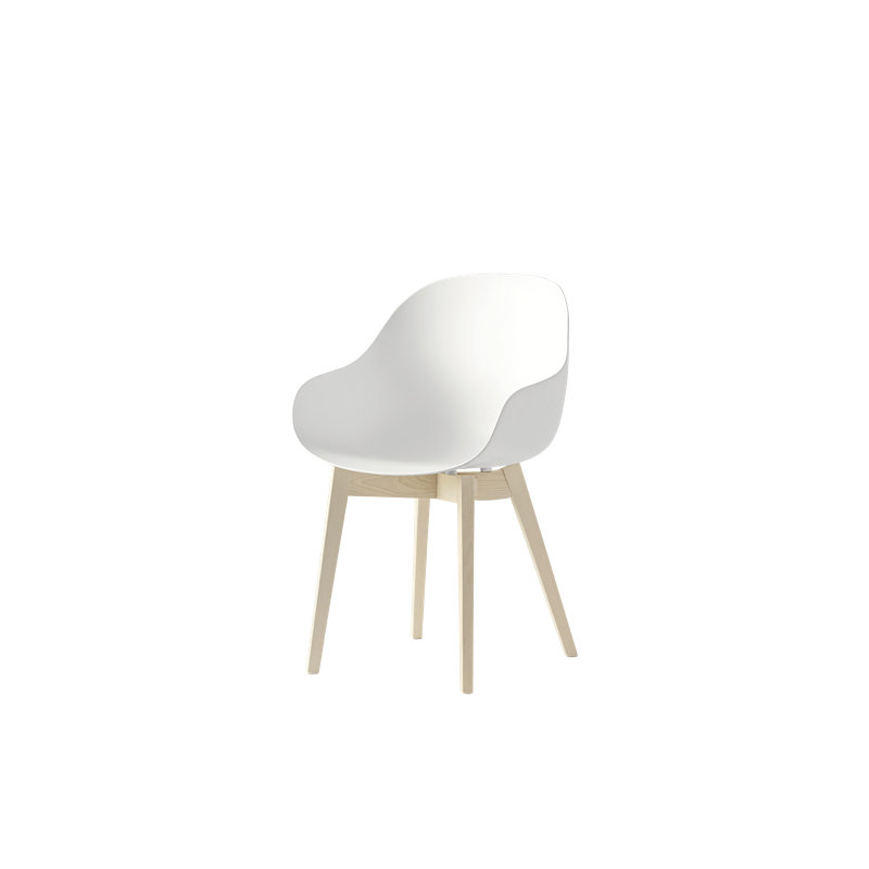 Academy Chairs, Matte Optic White, Smoke