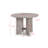 5Pc Dining Set Round Table Upholstered Chairs