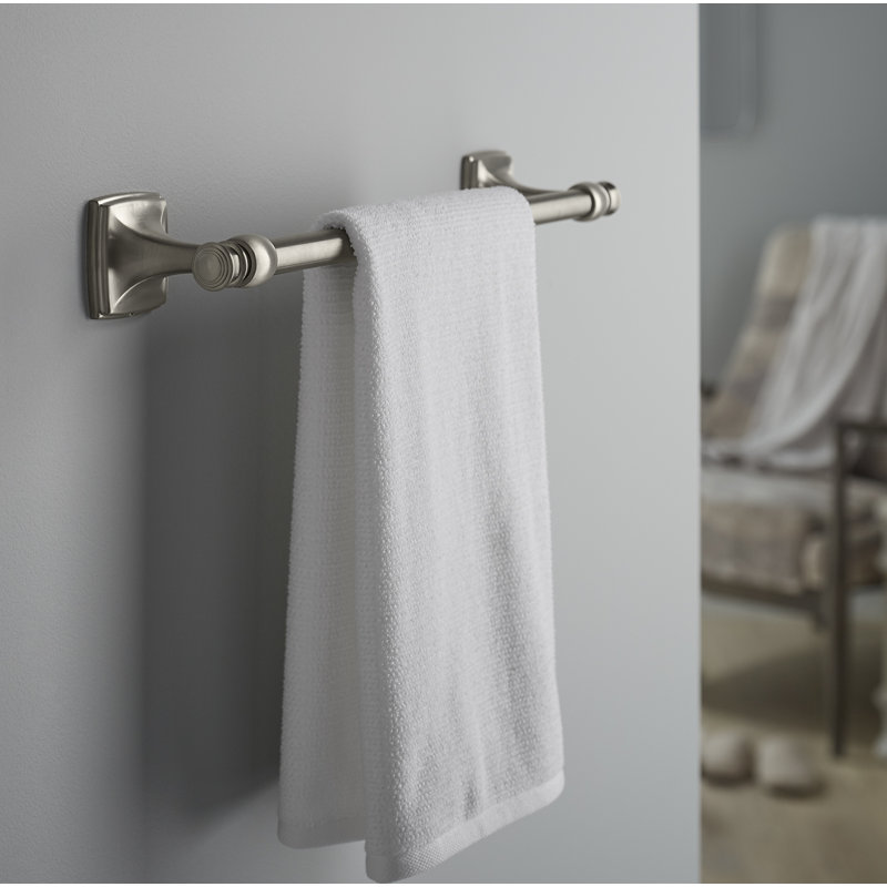 Grand Towel Bar, Vibrant Brushed Nickel, 18"W