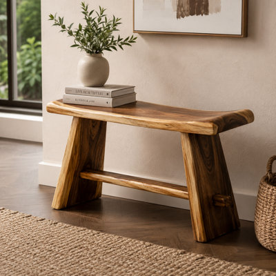 Burruss Solid Wood Accent Stool