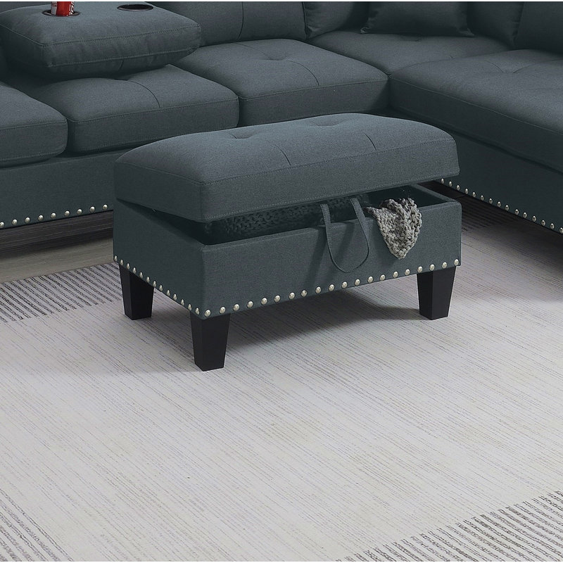 Ensemble de canapé modulaire 3 pièces Living Furniture, Tissu gris foncé