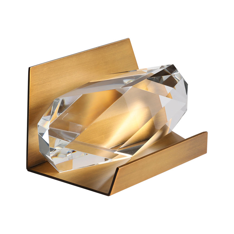 DAINTE Luxury Crystal & Brass Business Card Holder | Executive Desk Business Card Display for Office & Reception