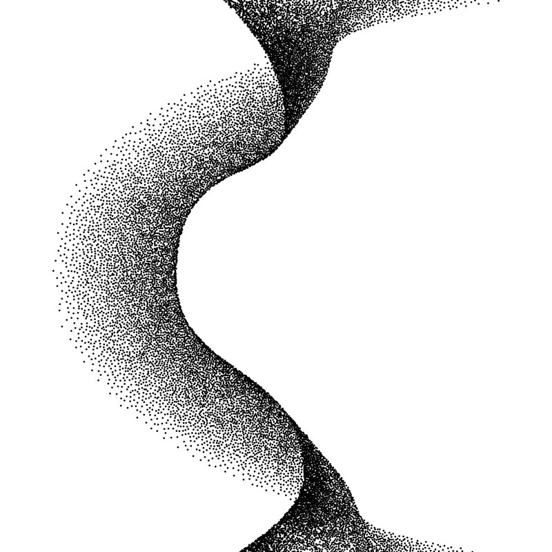 Wave Of Scattered Dots - Wrapped Canvas Print, 30cm H x 30cm W x 3.8cm D