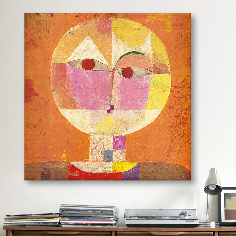 «Senecio» par Paul Klee, reproduction d'art sur toile tendue, H 12 po x l 12 po x P 0,75 po, Pas de tapis, Toile tendue