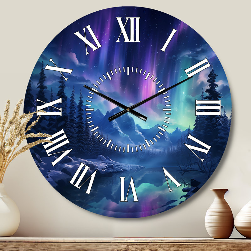 Horloge murale Aurores boréales, Médium