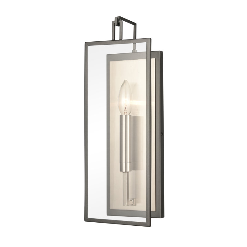 Applique murale 1 lumière de 17 po de hauteur Gianni - gris foncé, Gris foncé