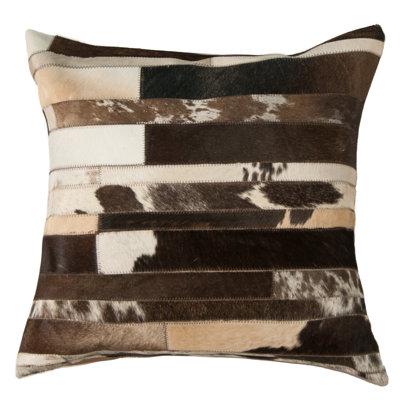Torino Leather/Suede Throw Square Pillow Cover & Insert