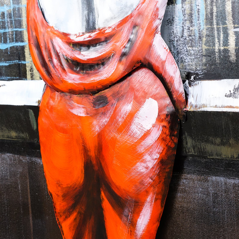Danali Woman In Red - No Frame Print on Metal