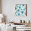 «Botanical Turquoise Teal Dandelions II», reproduction d'art moderne sans cadre-1311672057