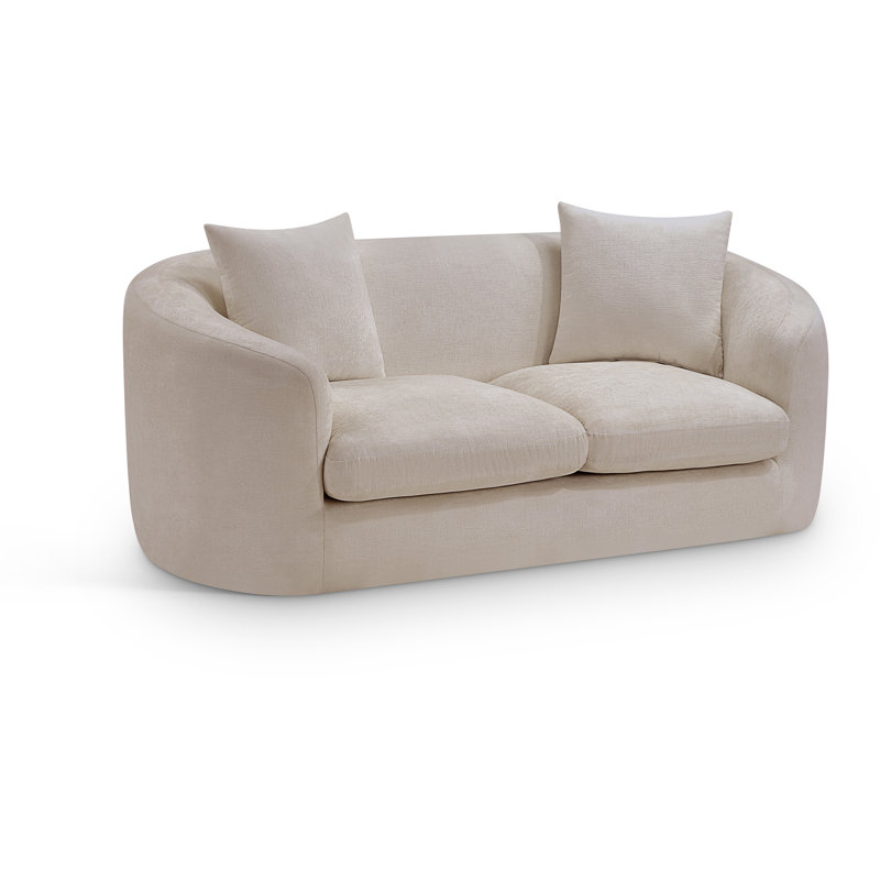 Causeuse Penelope, Tissu chenille beige