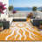 Modern Reversible Abstract Outdoor Area Rug - Stain Resistant, UV Resistant, Washable , Waterproof-1568299626-1568299628