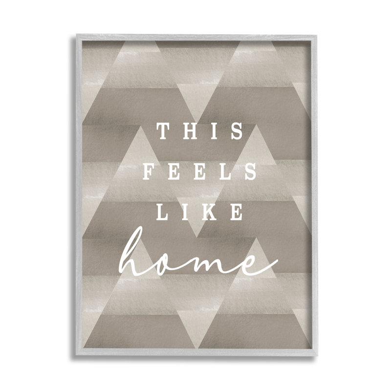 "This Feels Like Home Mountain", art textuel sur panneau de fibres à densité moyenne, H 20 po x l 16 po