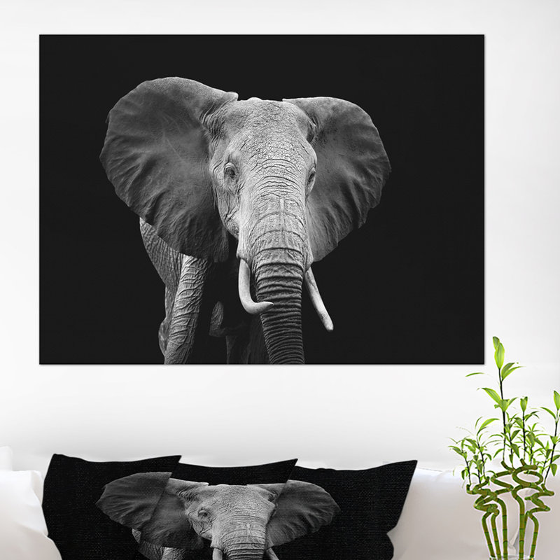 Artistique éléphant - impression sur toile tendue, H 30 po x l 40 po x P 1,5 po