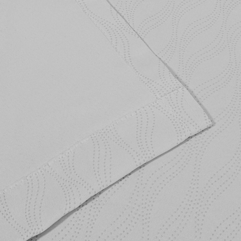 Paire de rideaux obscurcissants en polyester à texture moderne Vedder, Platinum, L 52 po x L 63 po