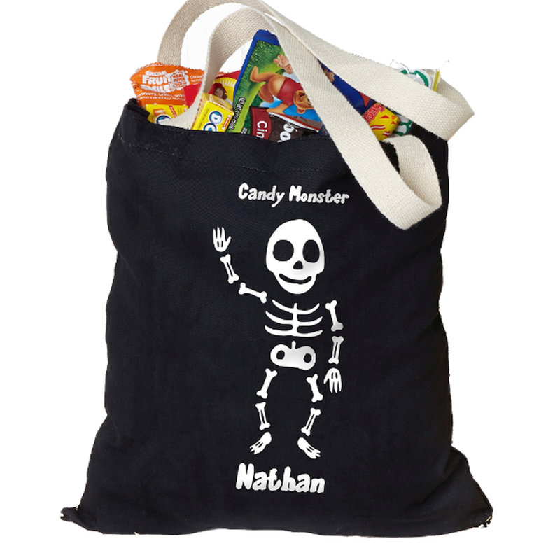 Sac à gâteries squelette Glow-in-The-Dark, Oui