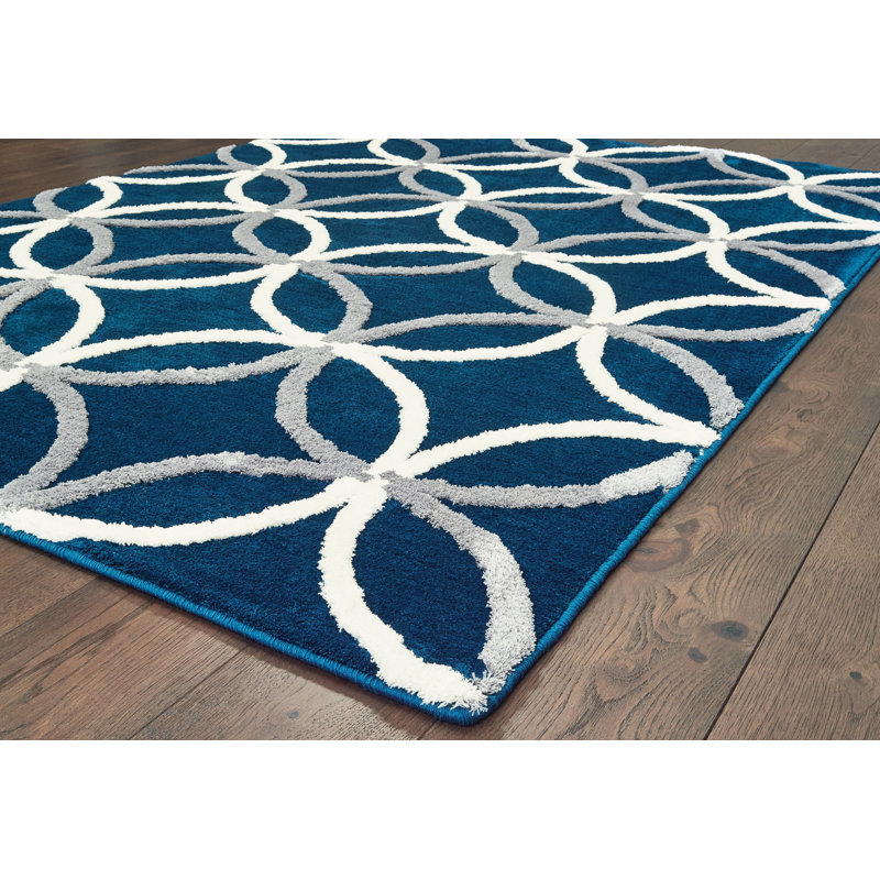 Tapis denim / bleu Alhambra, Rectangle 1 pi 10 po x 3 pi