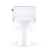 TOTO Ultramax Low Profile WASHLET+ S7A One-Piece Elongated 1.28 GPF Universal Height Toilet with CEFIONTECT, Cotton White - MW6184736CEFG#01