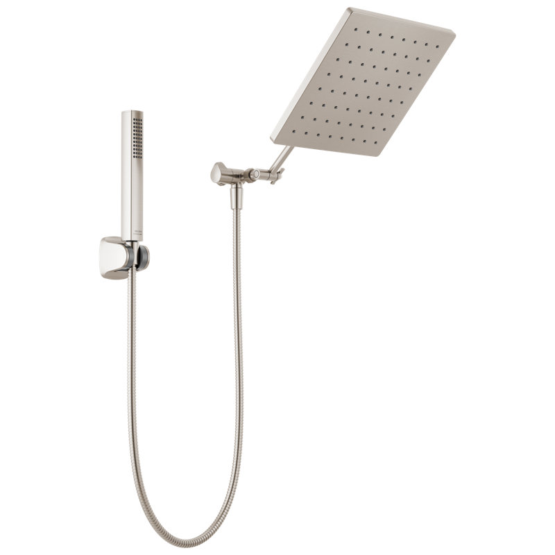 10-inch Raincan Shower Head and Hand Held Shower Combo, Rainfall Shower Head and Hand Shower, Spotshield Brushed Nickel