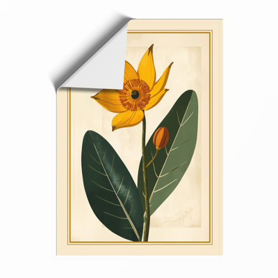 Single Stem In Gold Botanical - Print