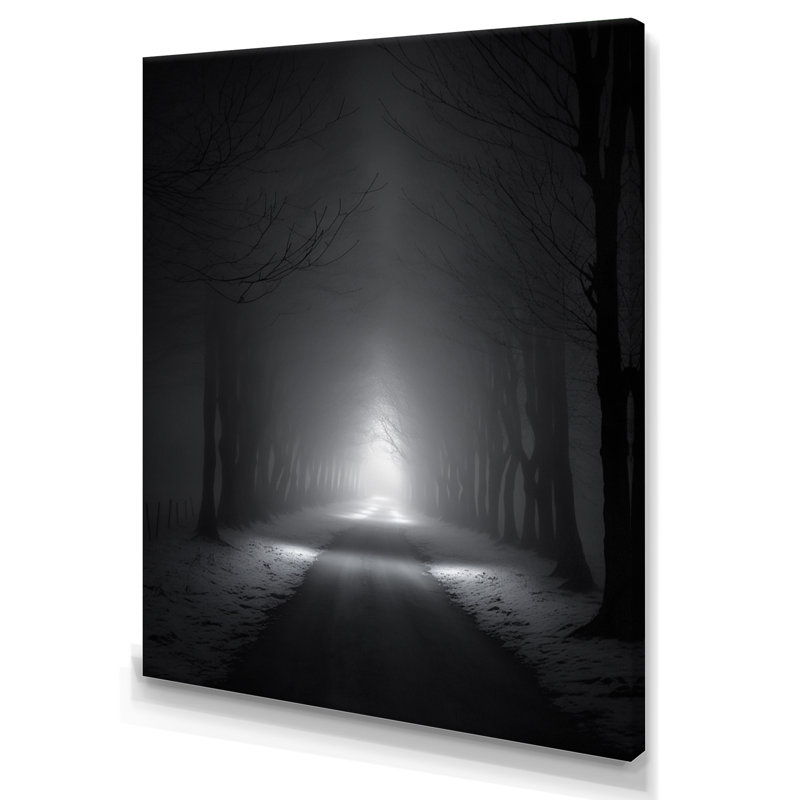 «Misty Road Through The Forest III», reproduction sur toile, H 32 po x l 16 po x P 1 po, Toile tendue