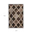 Tapis chocolat tissé à la machine à motif de quadrilobe 8 pi x 10 pi