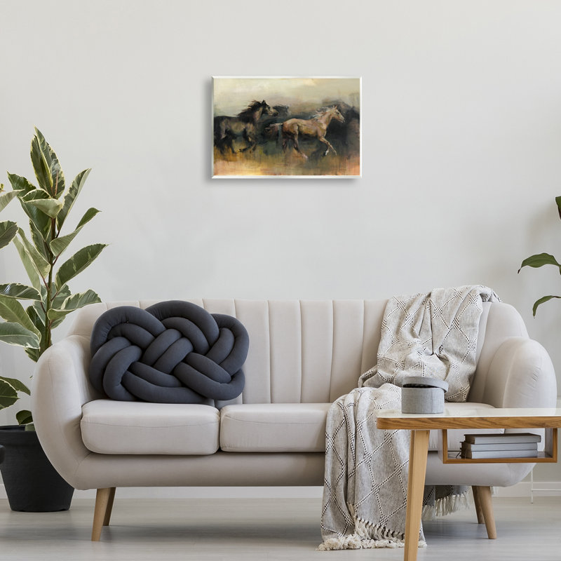 Art mural "The West Horses" par Marilyn Hageman, H 13 po x l 19 po