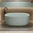 47" Freestanding Solid Surface Bathtub With Pop-Up Drainage And Overflow-122443727