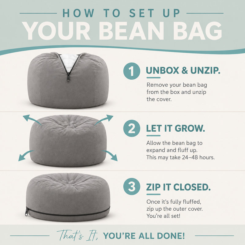  4000 (4 ft.): Teen, Adult Bean Bag Chair, Pink Fur