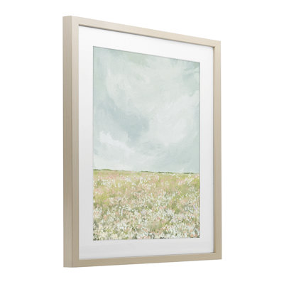 «Budding Field In Spring», reproduction sous verre encadrée, conception par Leah Straatsma