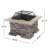 Tundra 28'' Round Wood Burning Outdoor Fire Pit with Mesh Lid and Poker