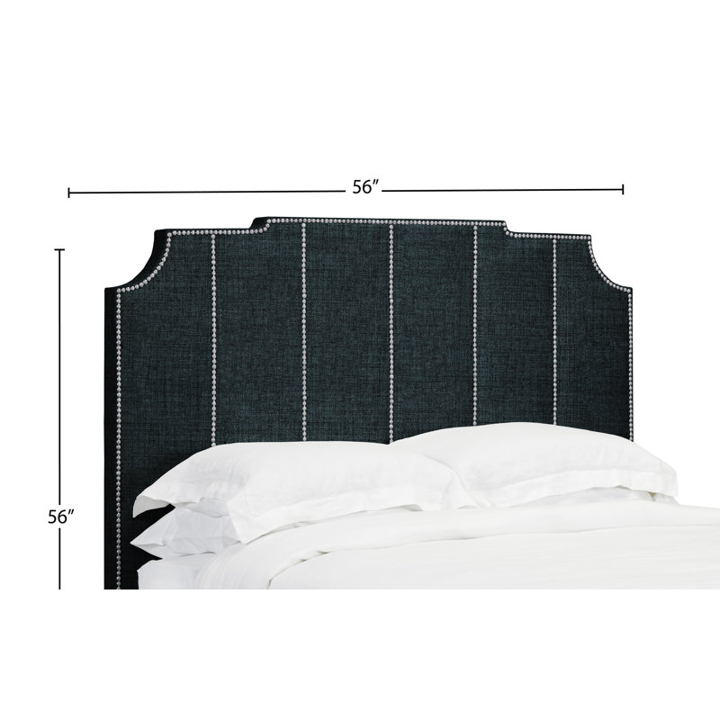 Tête de lit à panneau rembourré Taber, Double, Lin - denim